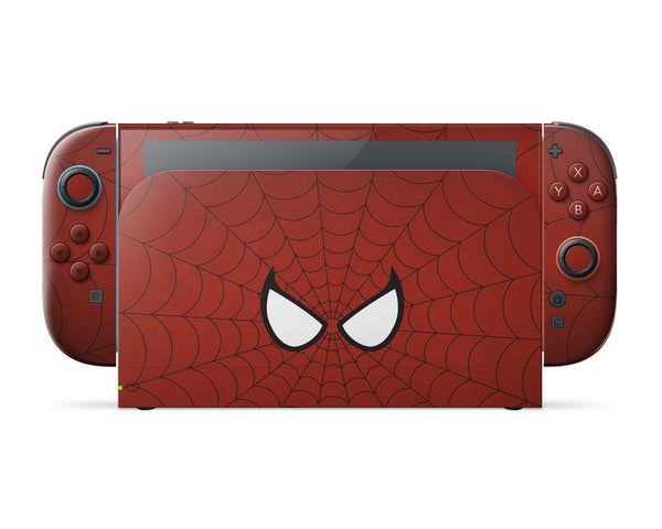 Red Spiderman Webbing Nintendo Switch 2 Skin – Lux Skins Official