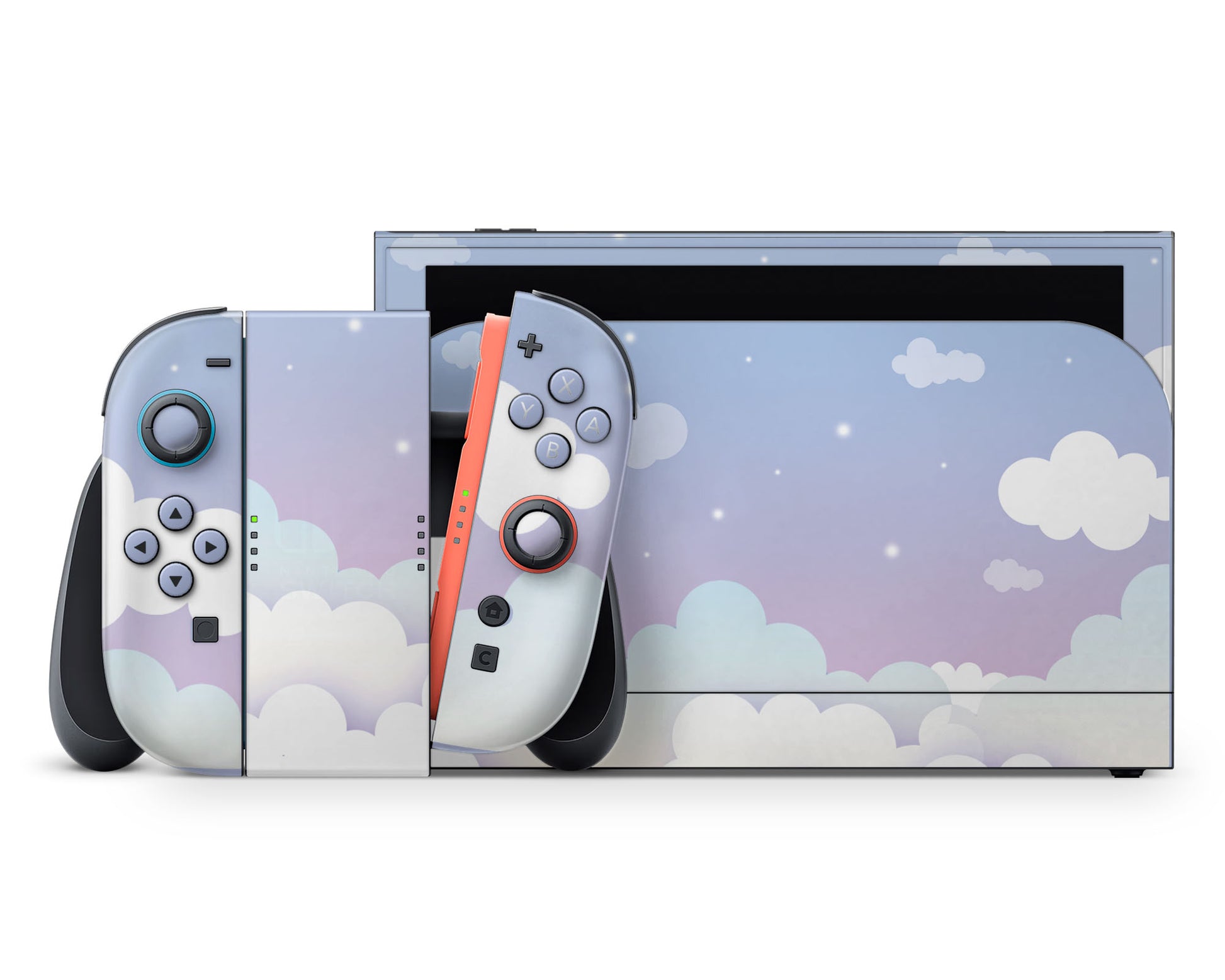 Lux Skins Nintendo Switch 2 Sweet Purple Lunar Clouds Classic no logo Skins - Art Clouds Skin