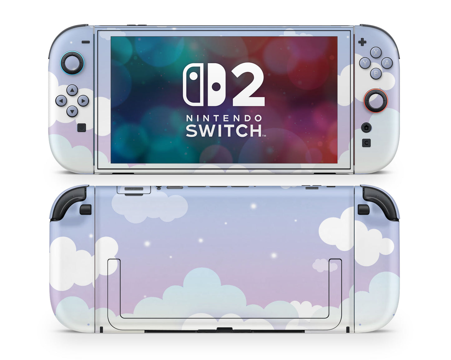 Lux Skins Nintendo Switch 2 Sweet Purple Lunar Clouds Classic no logo Skins - Art Clouds Skin