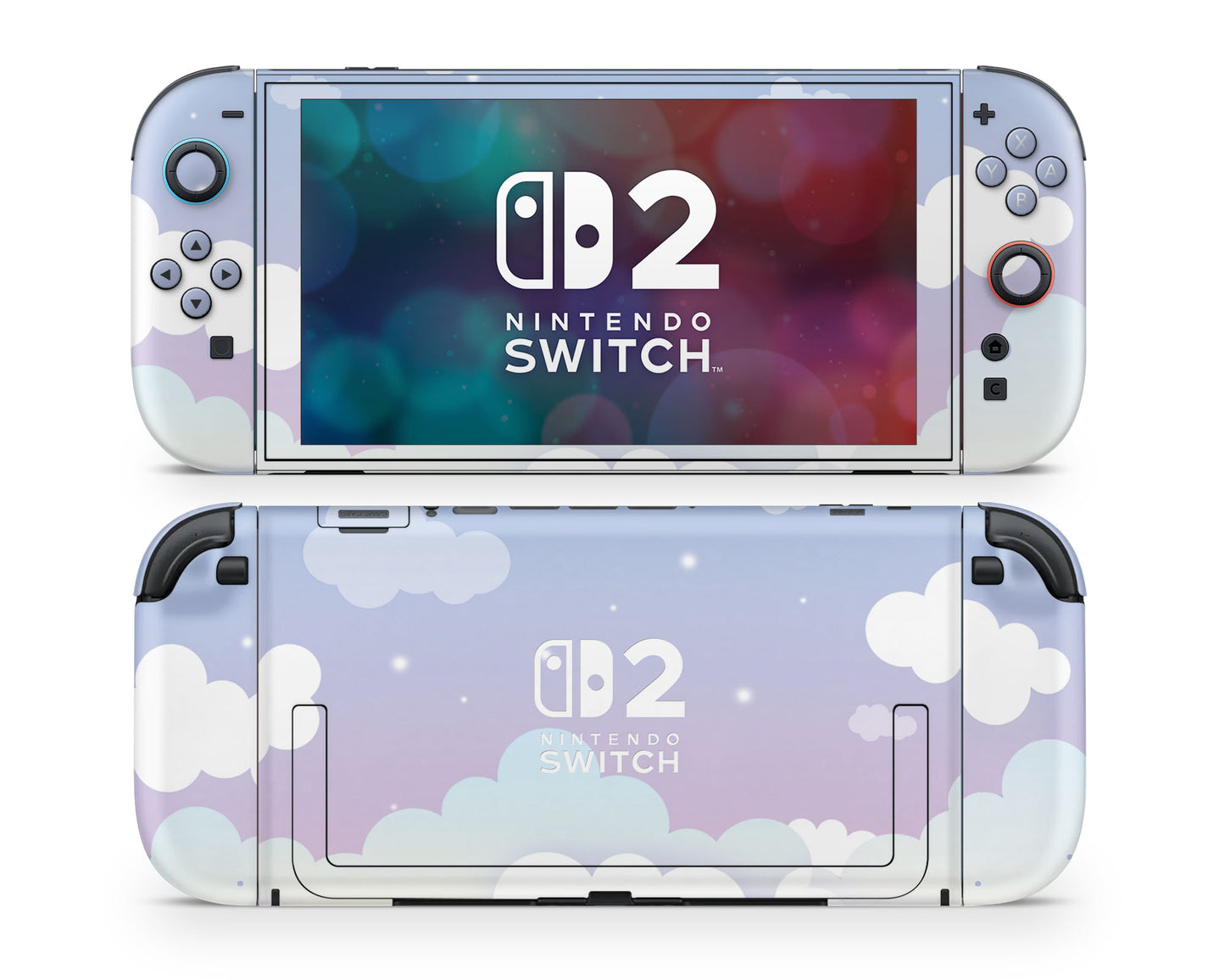 Sweet Purple Lunar Clouds Nintendo Switch 2 Skin