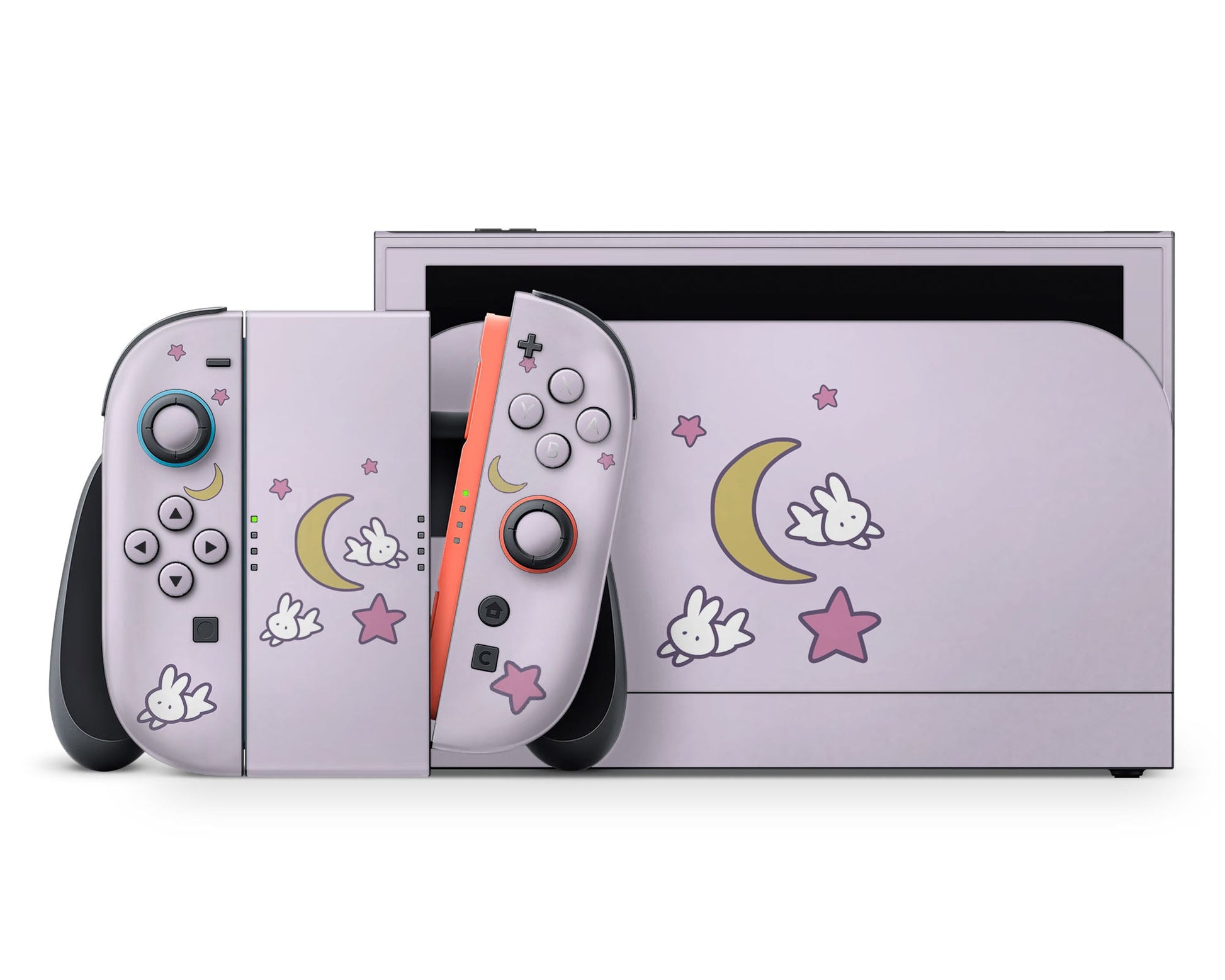 Lux Skins Nintendo Switch 2 Sailor Moon Purple Minimalist Full Set +Tempered Glass Skins - Pop culture Sailor Moon Skin