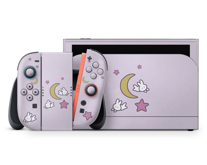 Lux Skins Nintendo Switch 2 Sailor Moon Purple Minimalist Full Set +Tempered Glass Skins - Pop culture Sailor Moon Skin