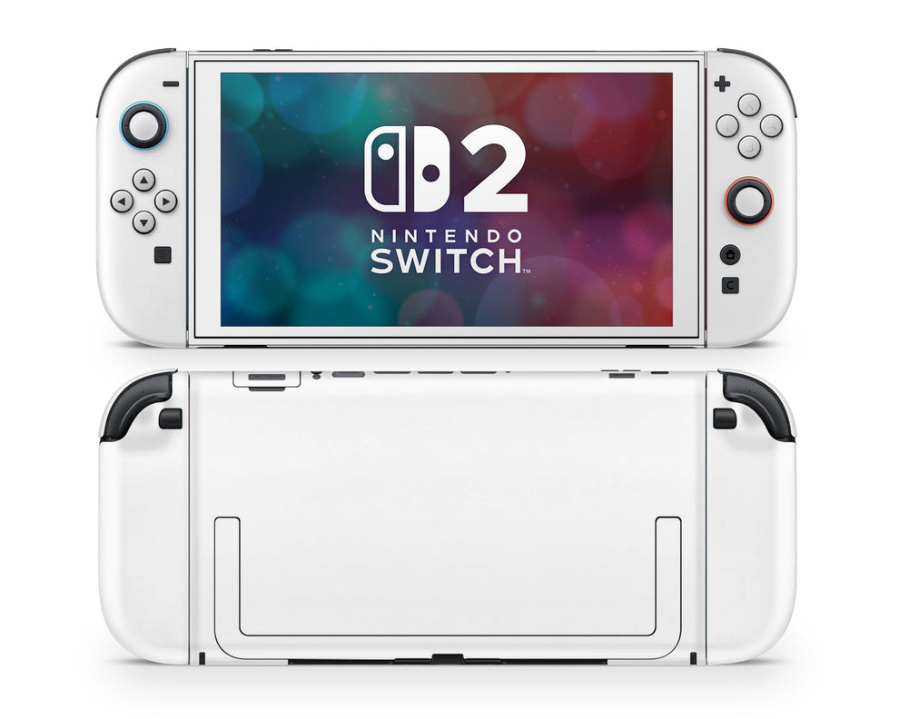 Avalanche White (Nintendo Logo) Nintendo Switch 2 Skin – Lux Skins Official