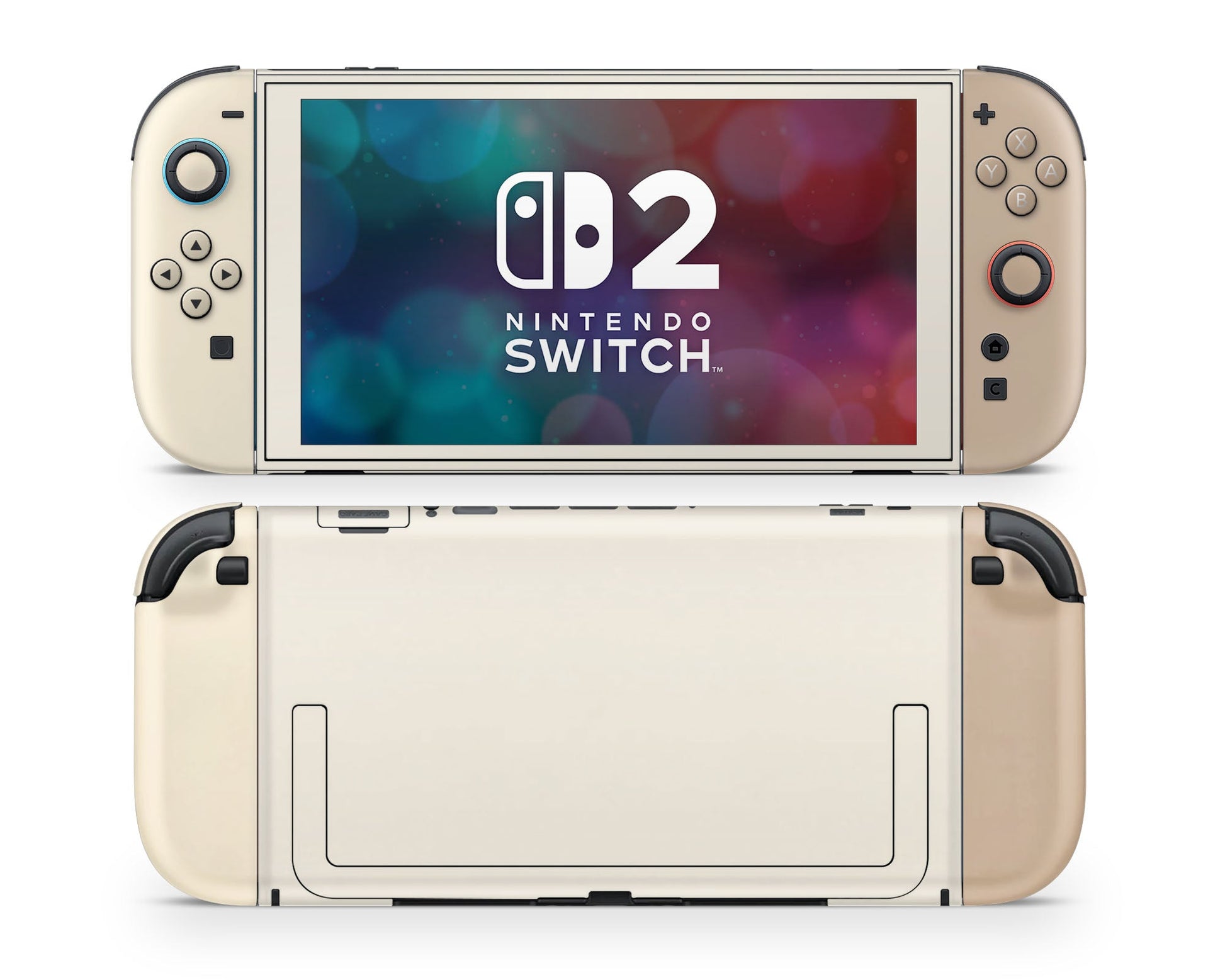 Lux Skins Nintendo Switch 2 Creme Caramel Classic no logo Skins - Solid Colours Colour Blocking Skin