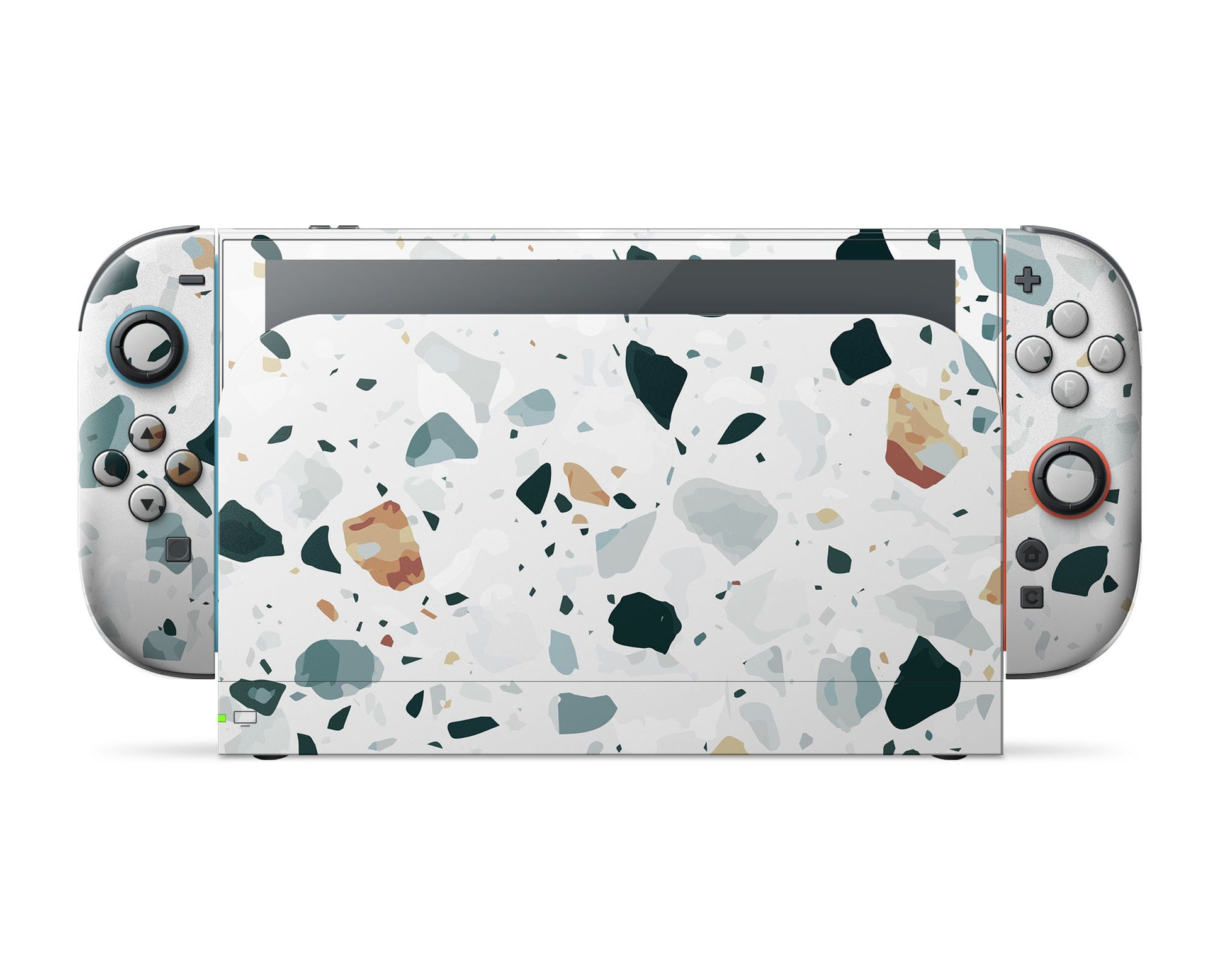 Lux Skins Nintendo Switch 2 Ice Terrazzo Full Set Skins - Pattern Marble Skin