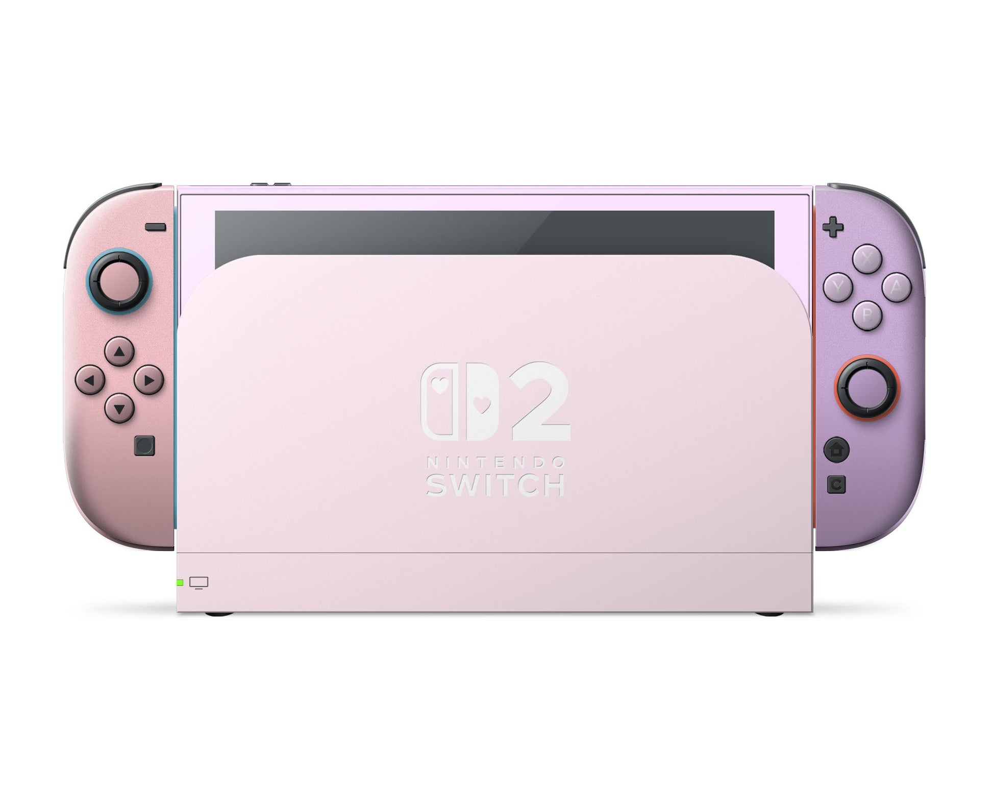 Lux Skins Nintendo Switch 2 A Girly Affair Colorwave Hearts logo Skins - Solid Colours Colour Blocking Skin