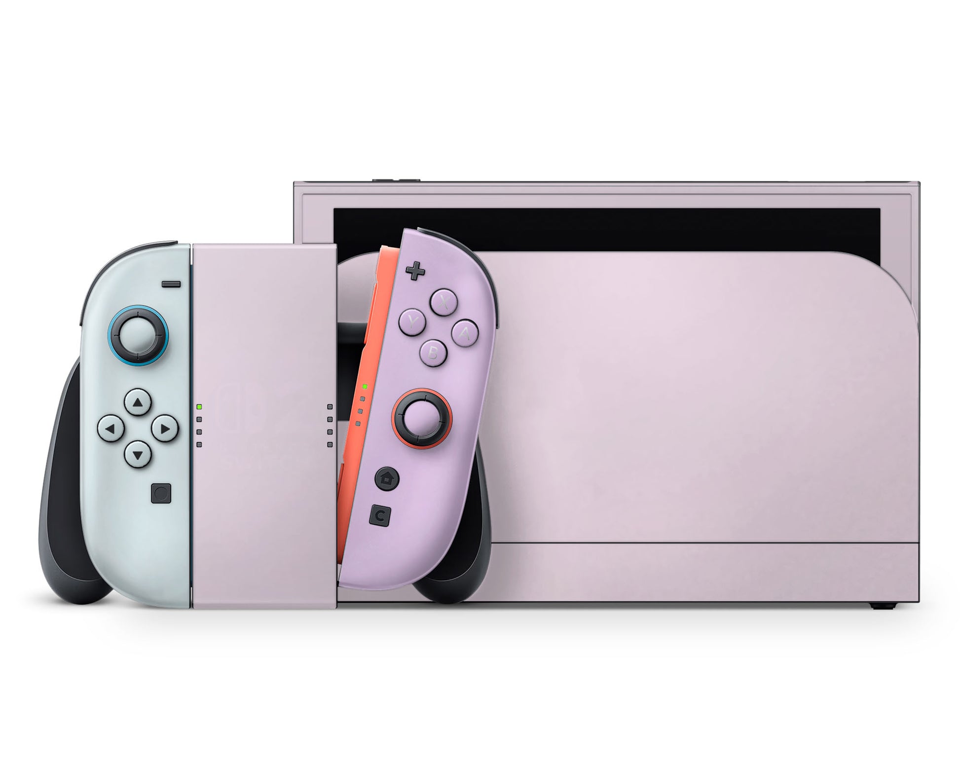 Lux Skins Nintendo Switch 2 Pastel Cotton Candy Classic no logo Skins - Solid Colours Colour Blocking Skin
