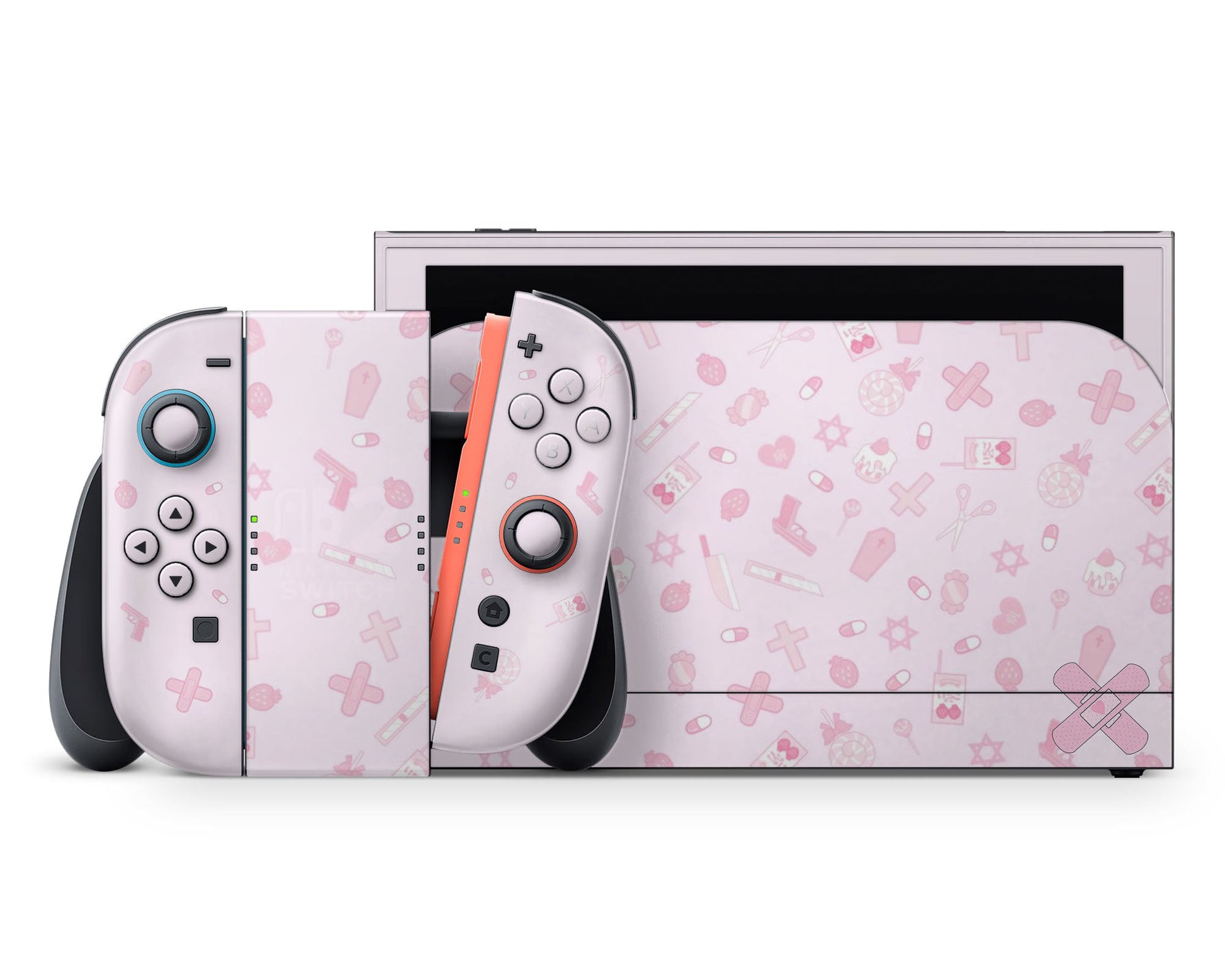 Lux Skins Nintendo Switch 2 I Love Pink Classic no logo Skins - Art Artwork Skin
