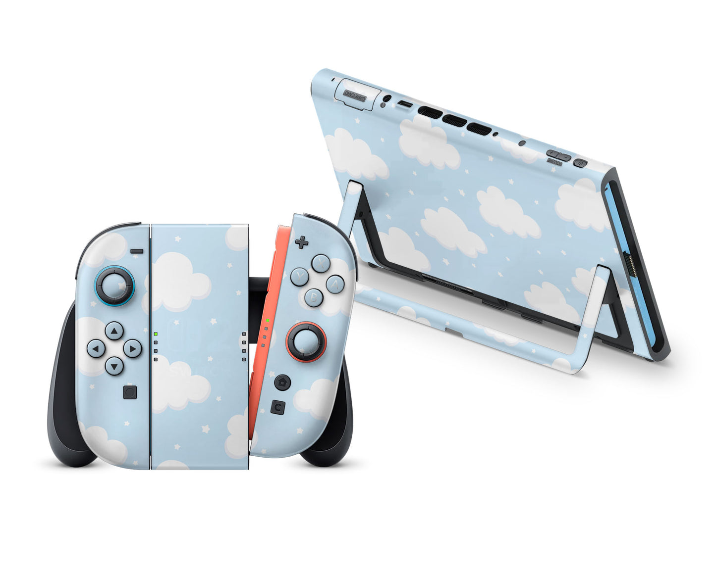 Blue Sky Clouds Nintendo Switch 2 Skin