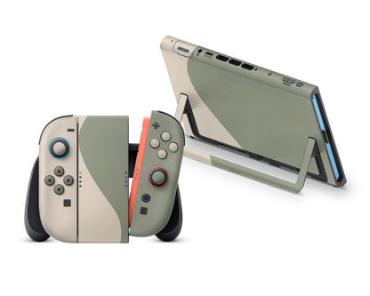 Two Tone Wild Sage Green Cream Nintendo Switch 2 Skin
