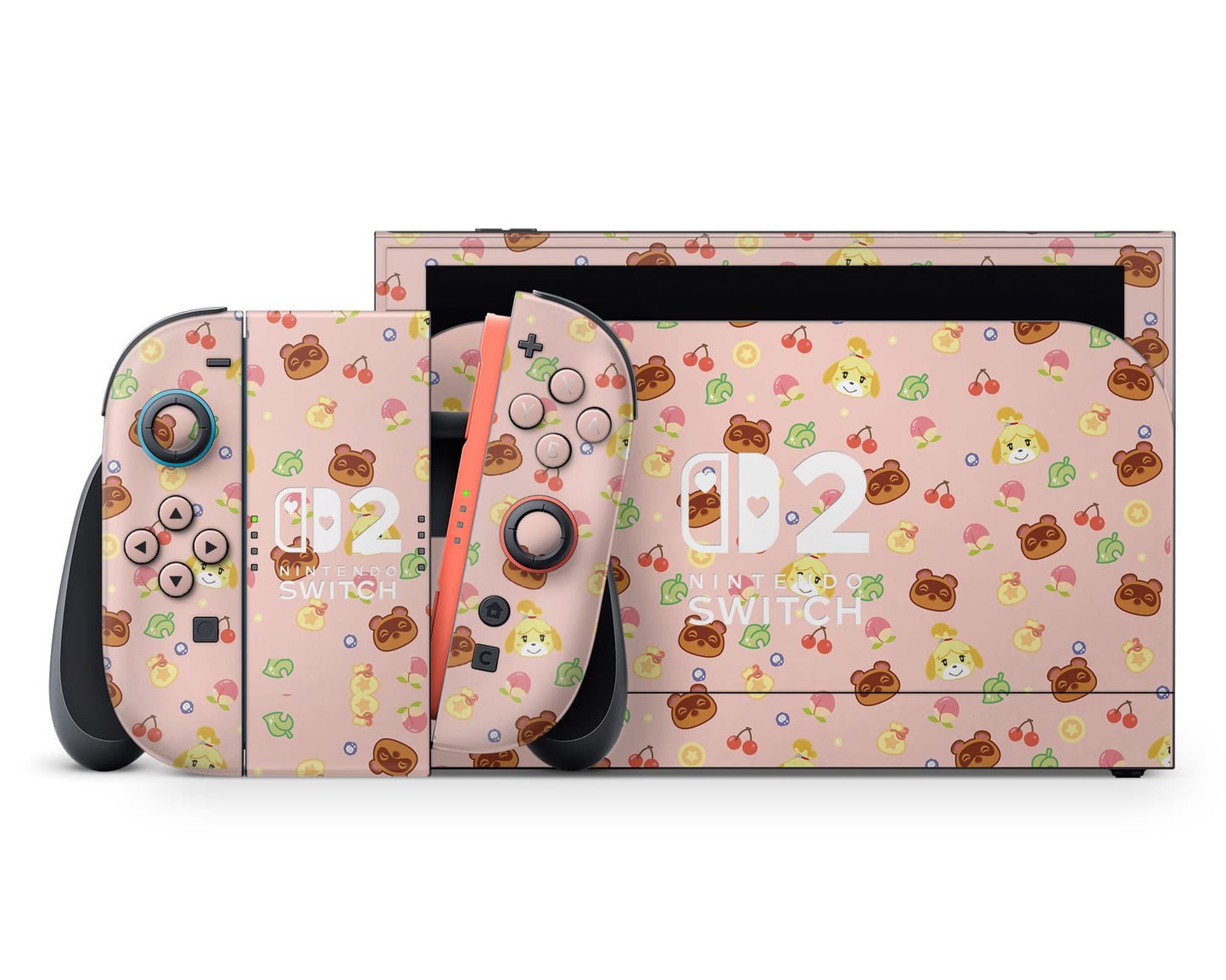 Cute Animal Crossing Pattern Nintendo Switch 2 Skin