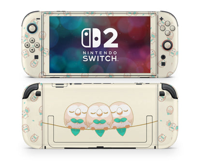 Lux Skins Nintendo Switch 2 Pokemon Rowlet Joycons Only Skins - Pop culture Pokemon Skin