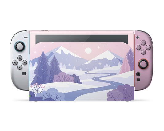 Lux Skins Nintendo Switch 2 Dreamy Arctic Christmas Full Set Skins - Art Artwork Skin