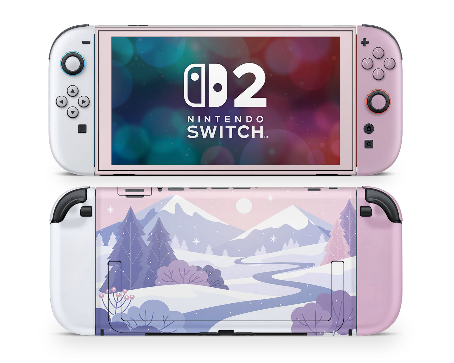 Lux Skins Nintendo Switch 2 Dreamy Arctic Christmas Joycons Only Skins - Art Artwork Skin