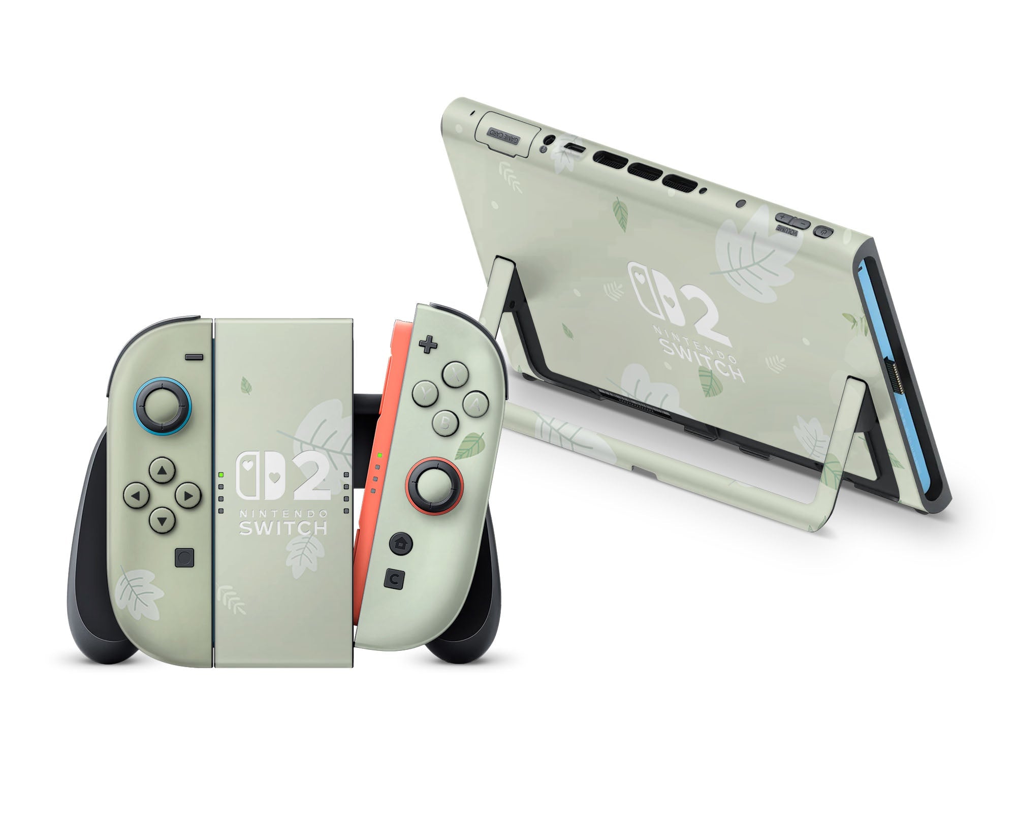 Matcha Leaves Nintendo Switch 2 Skin – Lux Skins Official