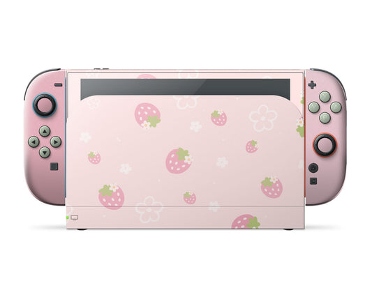 Lux Skins Nintendo Switch 2 Sweet Strawberry Pink Classic no logo Skins - Pattern Fruits Skin