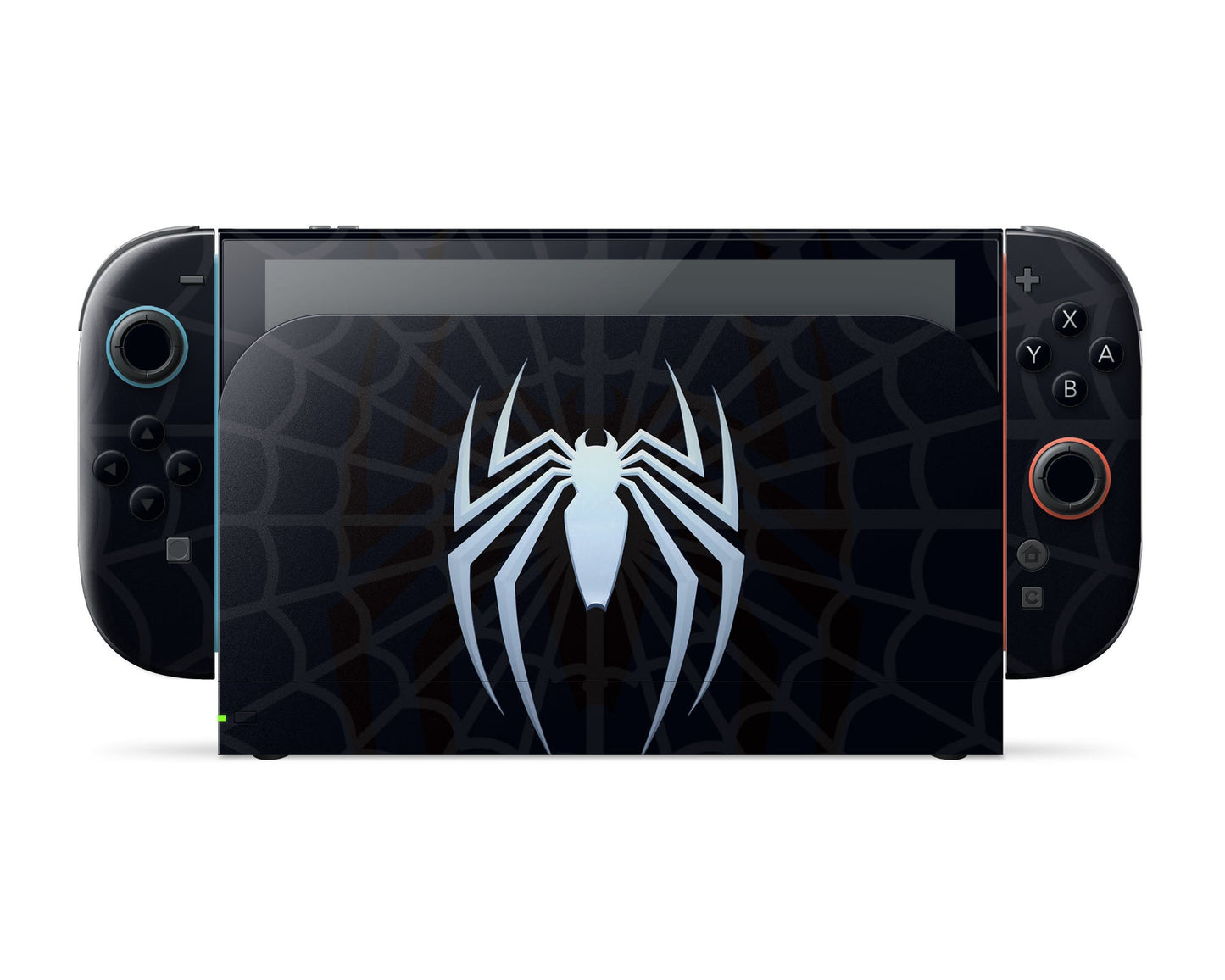 Lux Skins Nintendo Switch 2 Black Spiderman Logo Full Set Skins - Pop culture Spiderman Skin