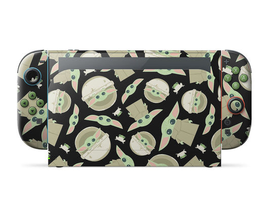 Lux Skins Nintendo Switch 2 Dark Baby Yoda Pattern Full Set Skins - Pop culture Star Wars Skin