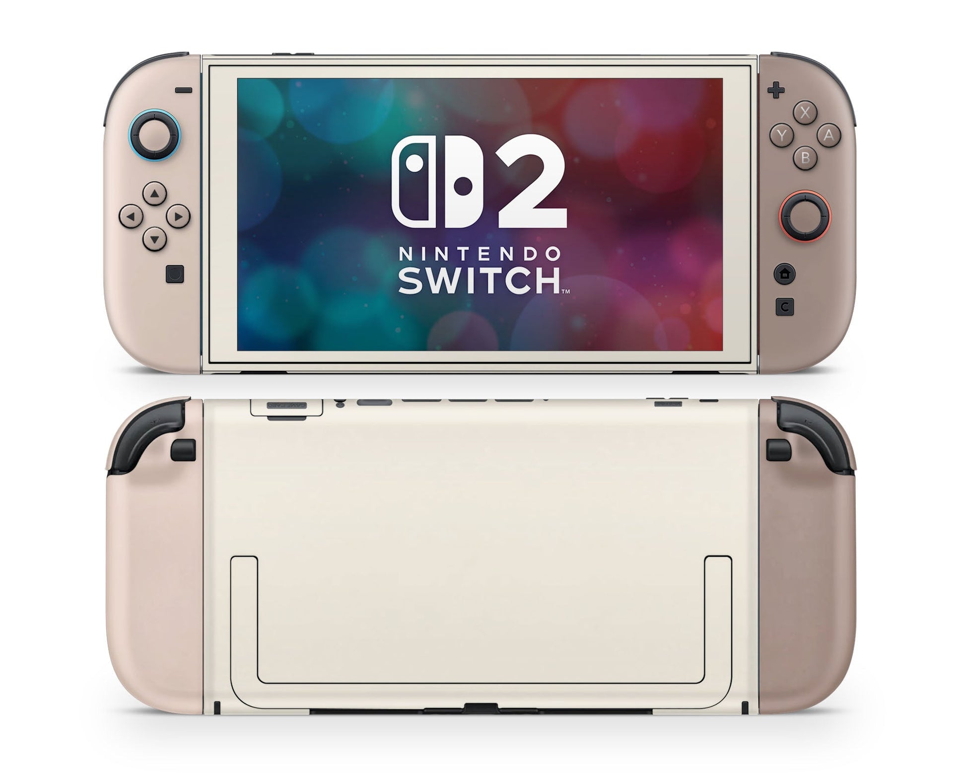 Lux Skins Nintendo Switch 2 Hazelnut Latte Classic no logo Skins - Solid Colours Colour Blocking Skin