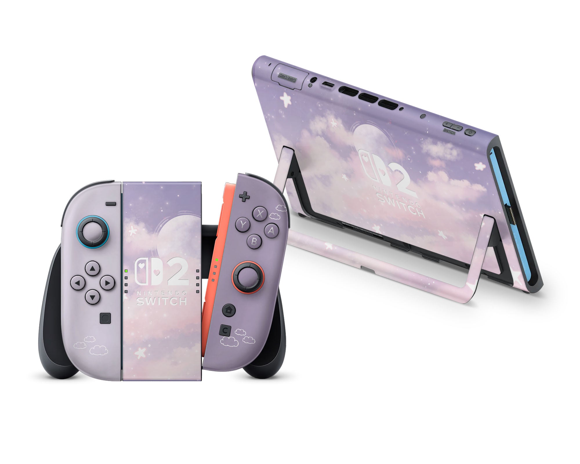 Purple Clouds Nintendo Switch 2 Skin – Lux Skins Official