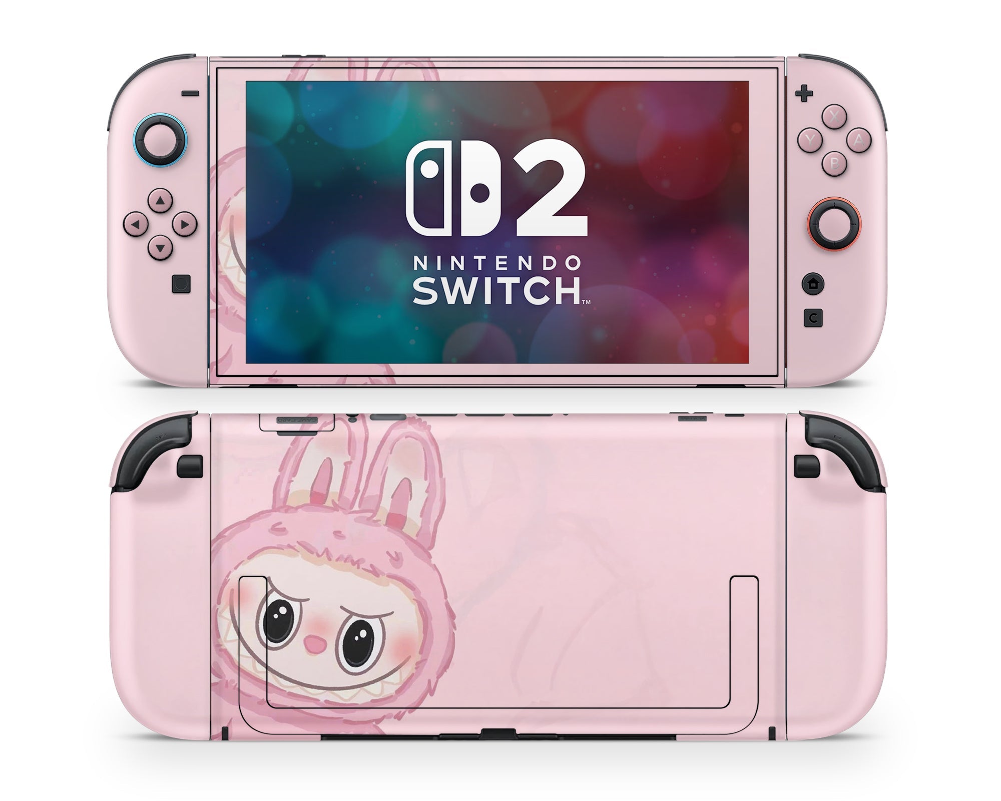 最も 割引 2 Switch Nintendo Labubu Pink Cute Skin Official Skins Lux – Nintendo Switch