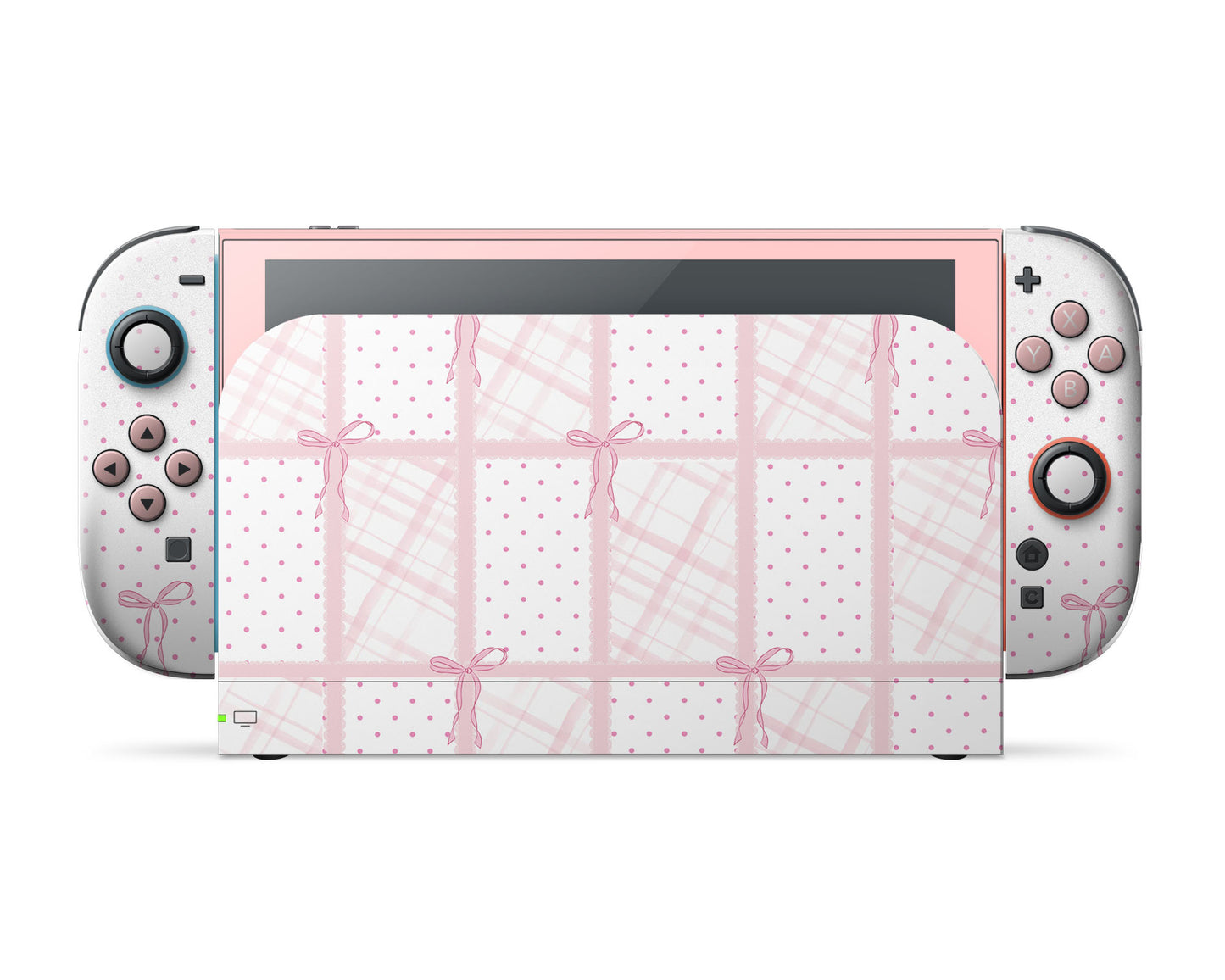 Lux Skins Nintendo Switch 2 Cute Pink Bow Full Set Skins - Pattern  Skin