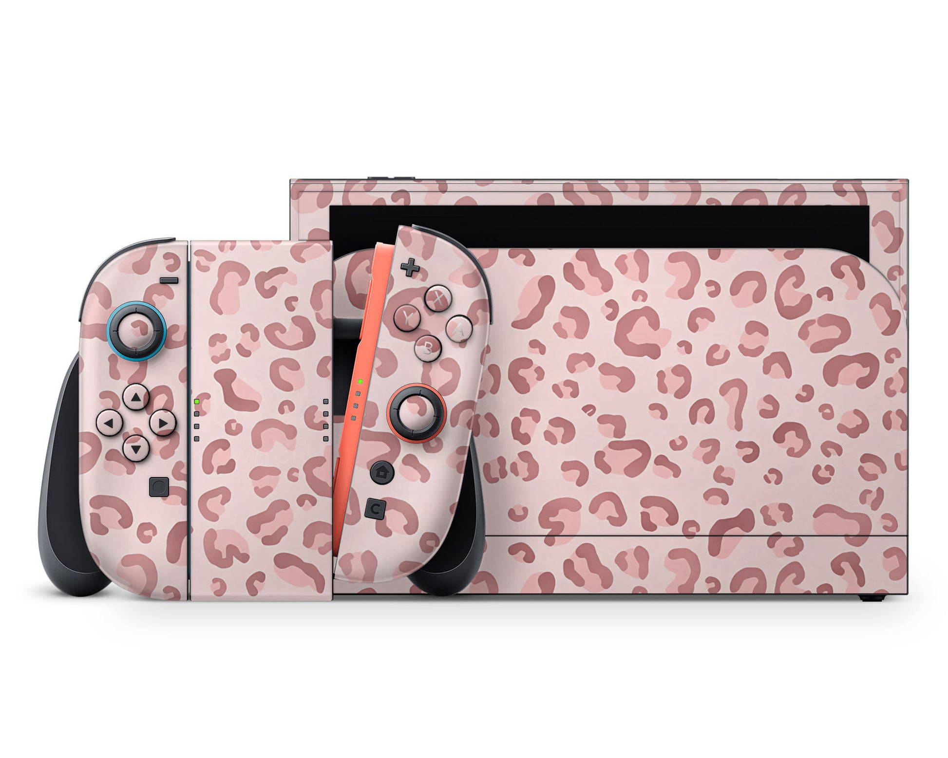 Lux Skins Nintendo Switch 2 Pink Leopard Full Set +Tempered Glass Skins - Pattern  Skin