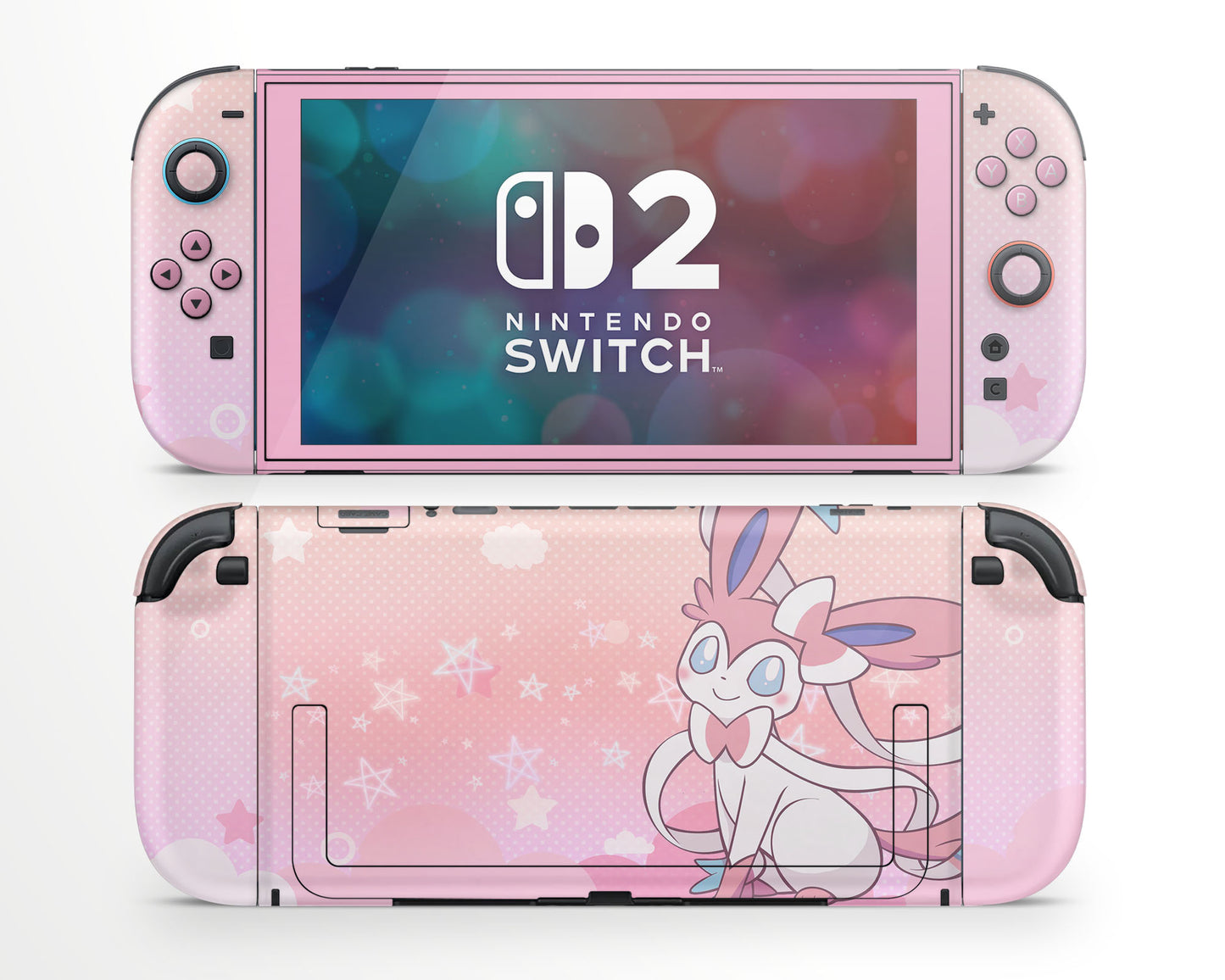 Lux Skins Nintendo Switch 2 Fairy Sylveon Joycons Only Skins - Pop culture Pika Skin