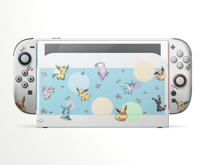 Lux Skins Nintendo Switch 2 Eeveelution Pattern Full Set Skins - Pop culture Pika Skin