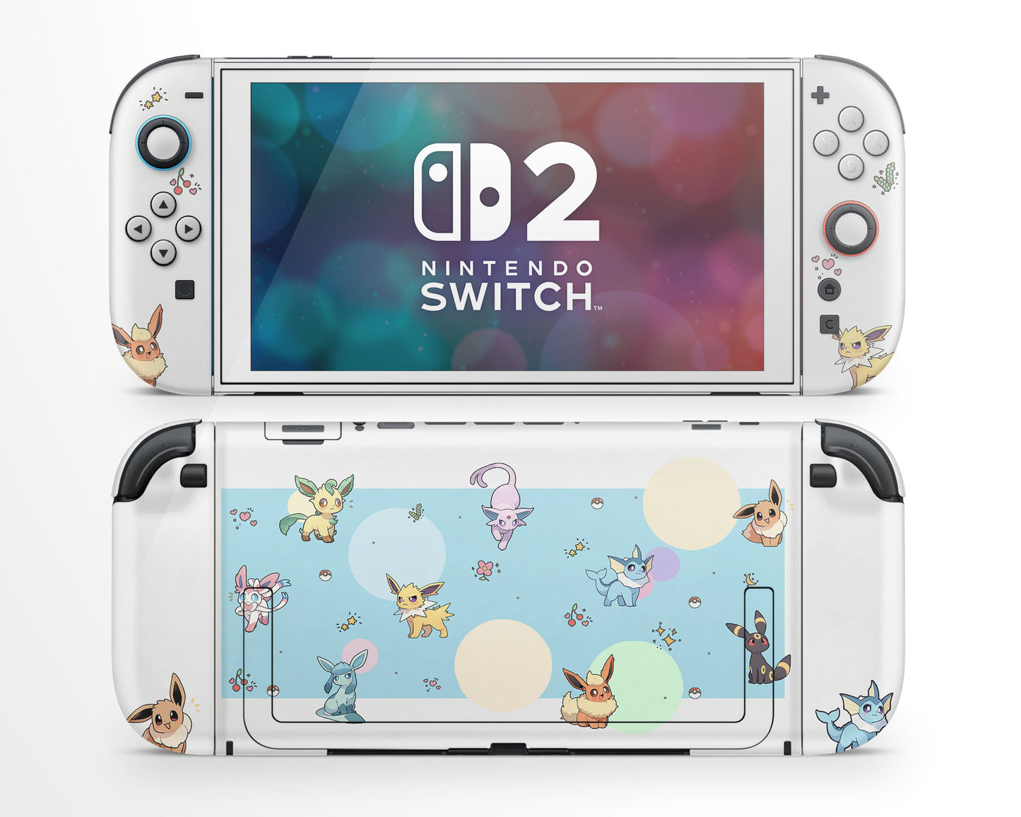 Lux Skins Nintendo Switch 2 Eeveelution Pattern Joycons Only Skins - Pop culture Pika Skin