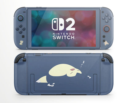 Lux Skins Nintendo Switch 2 Sleeping Snorlax Joycons Only Skins - Pop culture Pika Skin