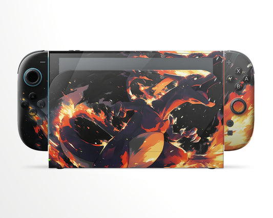 Lux Skins Nintendo Switch 2 Fiery Charizard Full Set Skins - Pop culture Pika Skin