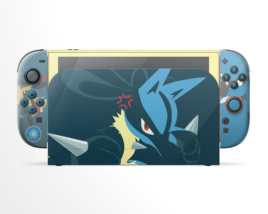 Lux Skins Nintendo Switch 2 Aura Lucario Full Set Skins - Pop culture Pika Skin