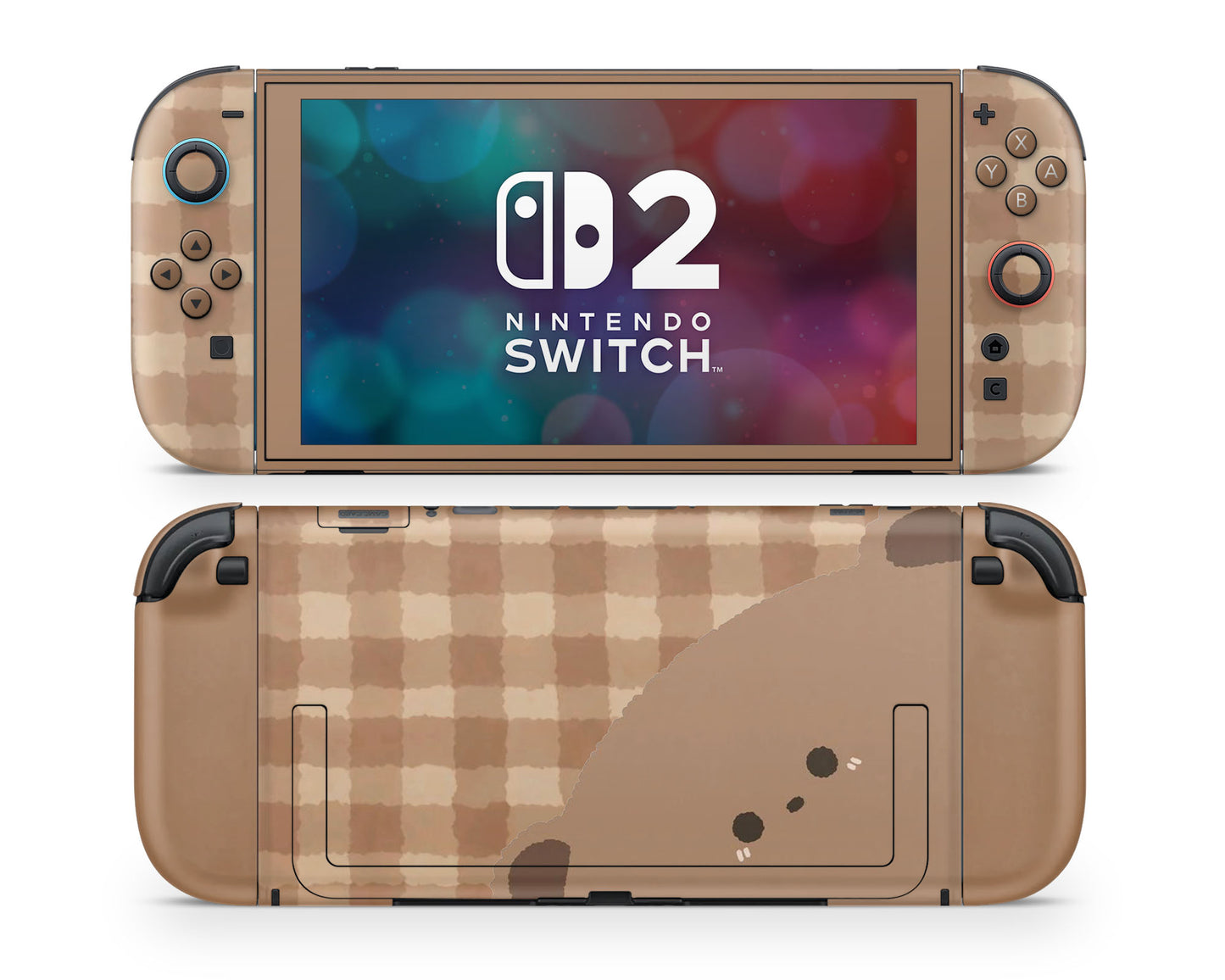 Cute Brown Bear Nintendo Switch 2 Skin