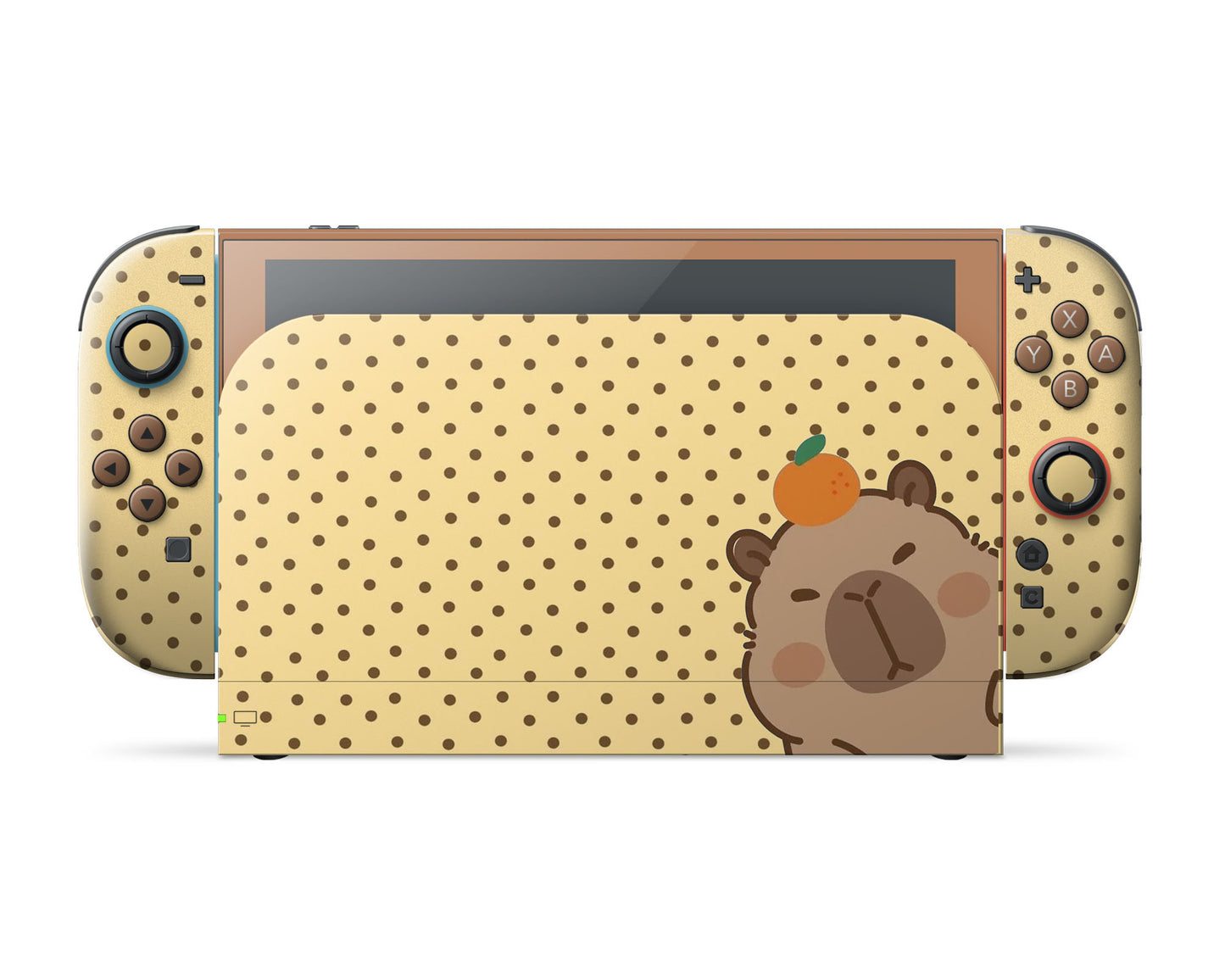 Cute Capybara Orange Nintendo Switch 2 Skin
