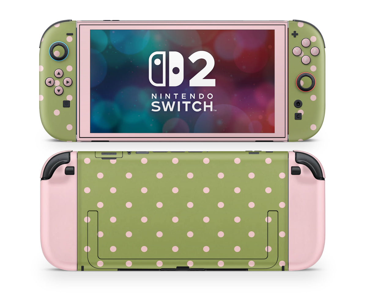 Strawberry Matcha Spots Nintendo Switch 2 Skin