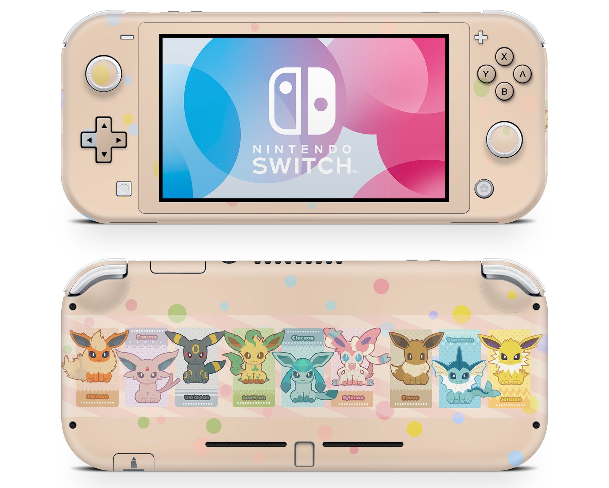 Lux Skins Nintendo Switch Lite Pokemon Cute Eevee Evolution Full Set Skins - Pop culture Pokemon Skin