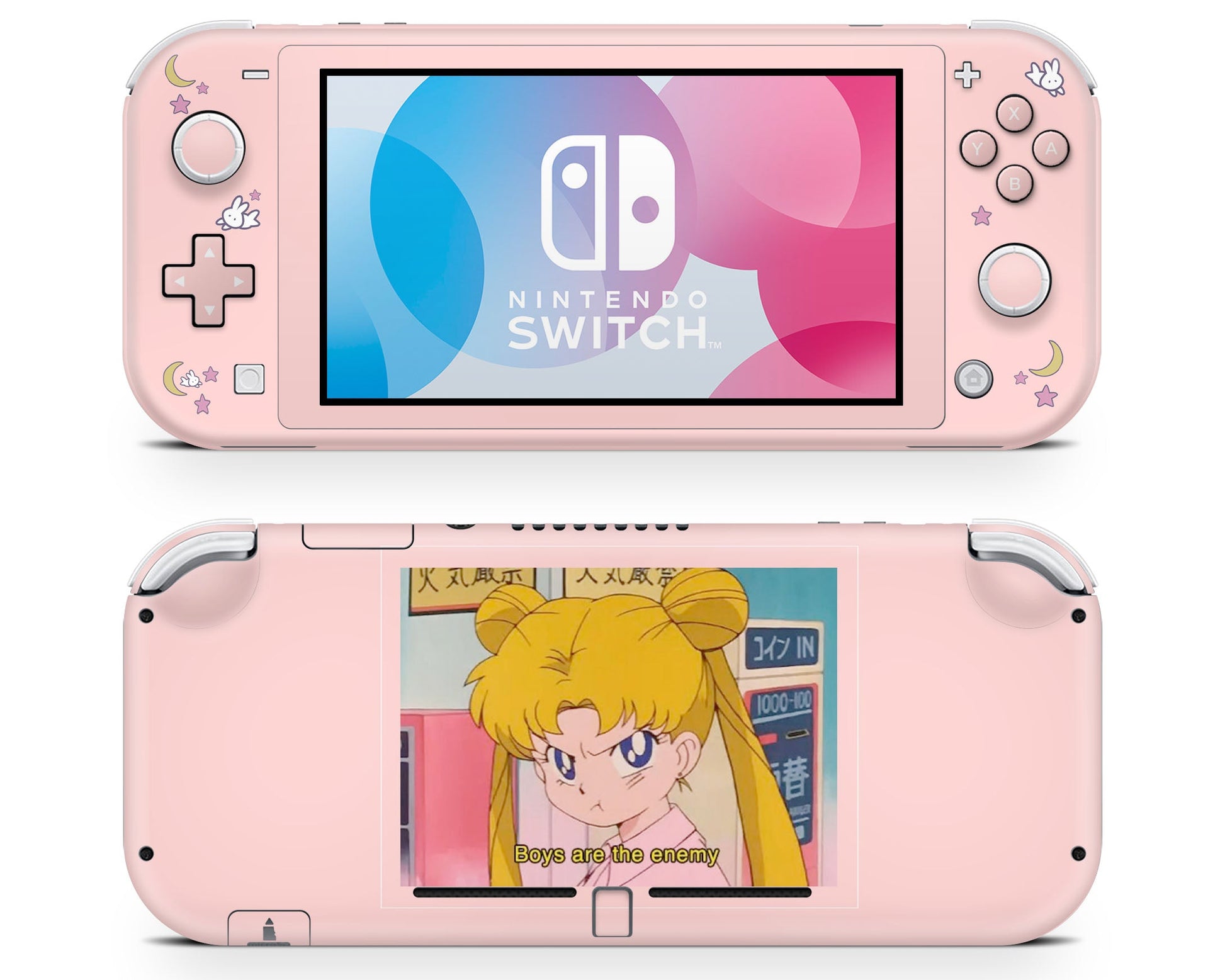 Lux Skins Nintendo Switch Lite Sailor Moon Boys are the Enemy Full Set Skins - Pop culture Sailor Moon Skin