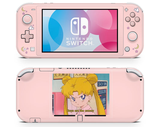 Lux Skins Nintendo Switch Lite Sailor Moon Boys are the Enemy Full Set Skins - Pop culture Sailor Moon Skin