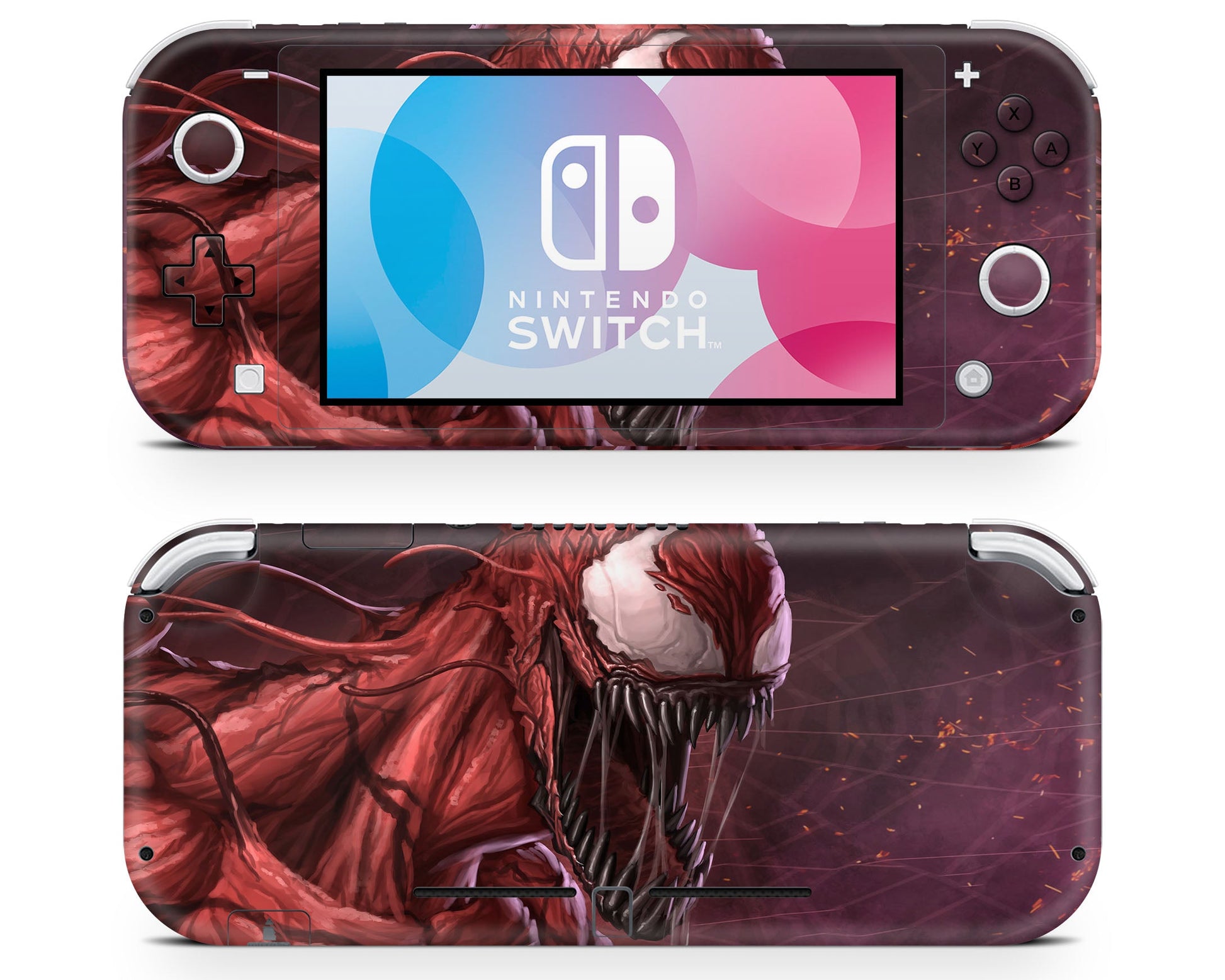 Lux Skins Nintendo Switch Lite Red Carnage Full Set Skins - Pop culture Venom Skin
