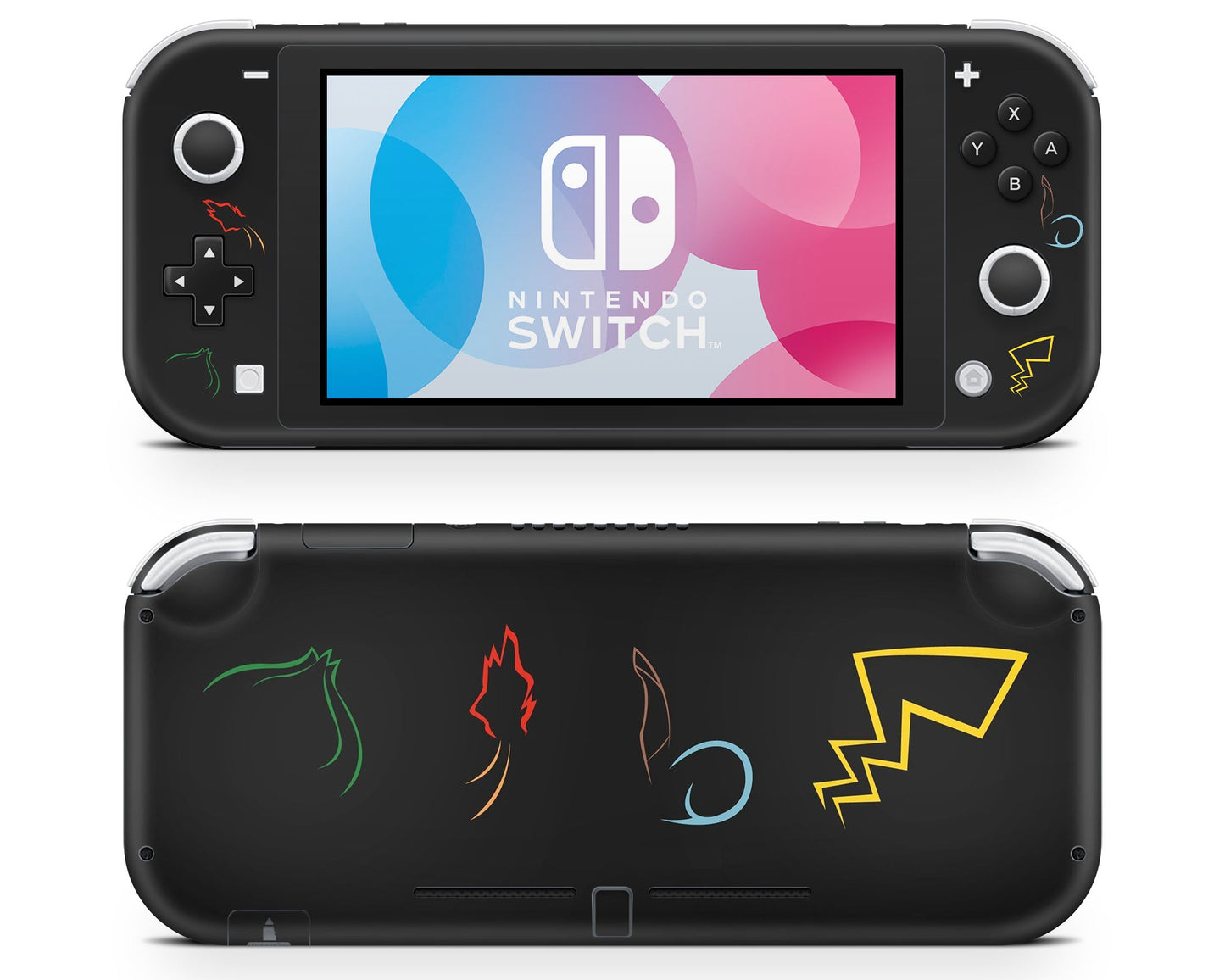 Lux Skins Nintendo Switch Lite Pokemon Minimalist Starter Full Set Skins - Pop culture Pokemon Skin