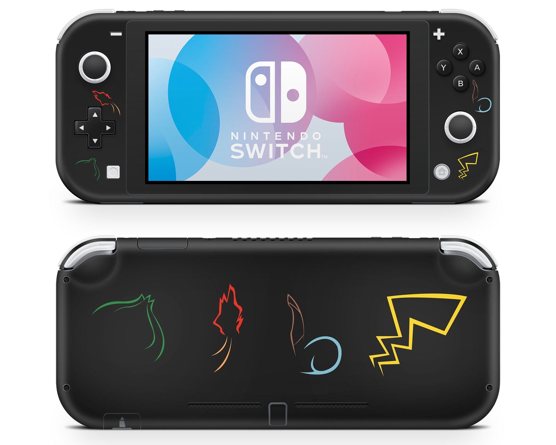 Lux Skins Nintendo Switch Lite Pokemon Minimalist Starter Full Set Skins - Pop culture Pokemon Skin