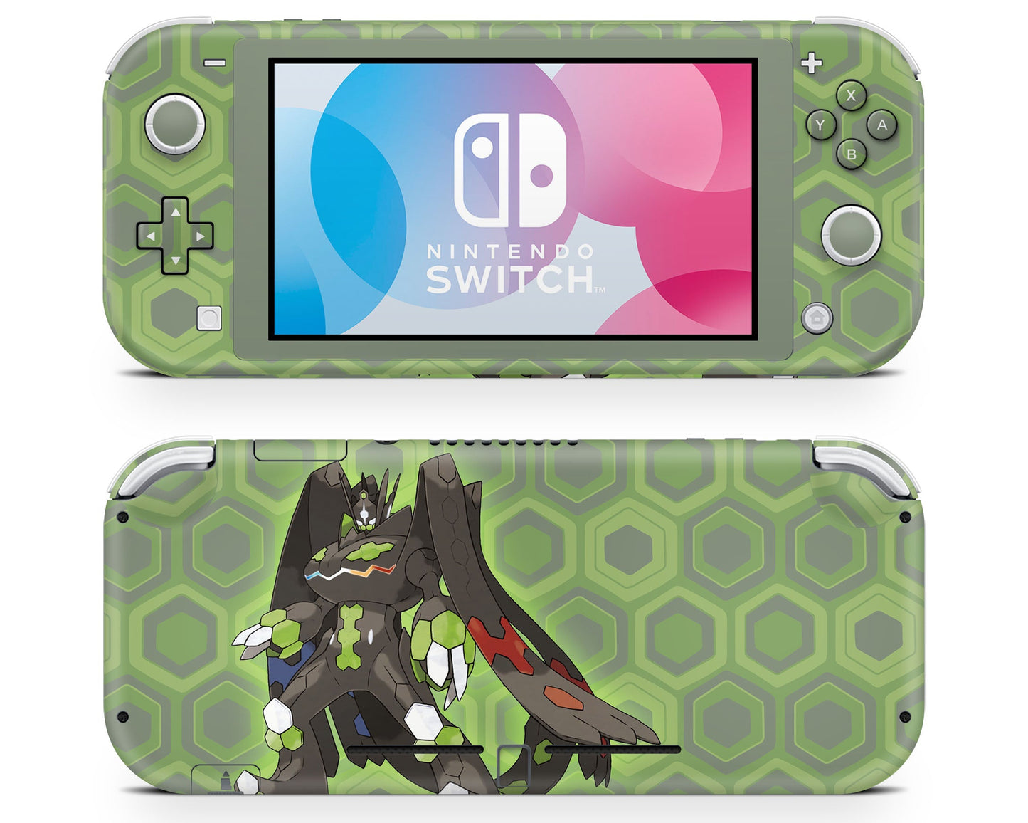 Lux Skins Nintendo Switch Lite Zygarde Minimalist Pokemon Z-A Full Set Skins - Pop culture Pokemon Skin