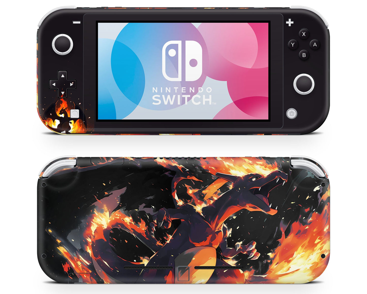 Lux Skins Nintendo Switch Lite Pokemon Charizard Flames Full Set Skins - Pop culture Pokemon Skin
