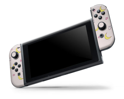 Lux Skins Nintendo Switch OLED Sailor Moon Kawaii Hearts Full Set +Tempered Glass Skins - Pop culture Sailor Moon Skin