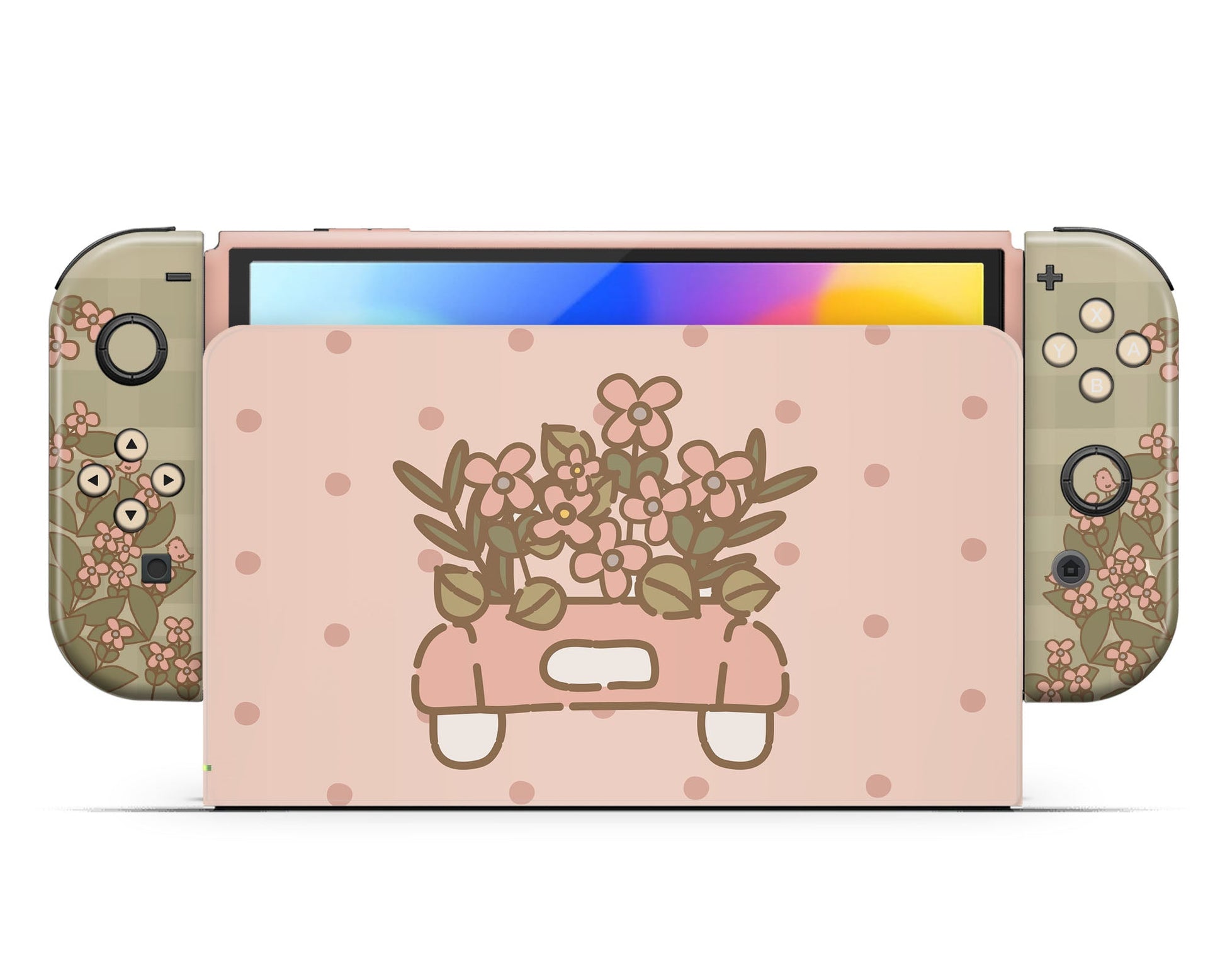 Lux Skins Nintendo Switch OLED Cottage Core Car Joycons Only Skins - Art Animals Skin