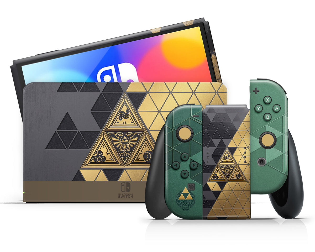 Lux Skins Nintendo Switch OLED Zelda Limited Edition Inspired Full Set Skins - Pop culture Zelda Skin