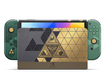 Lux Skins Nintendo Switch OLED Zelda Limited Edition Inspired Full Set +Tempered Glass Skins - Pop culture Zelda Skin