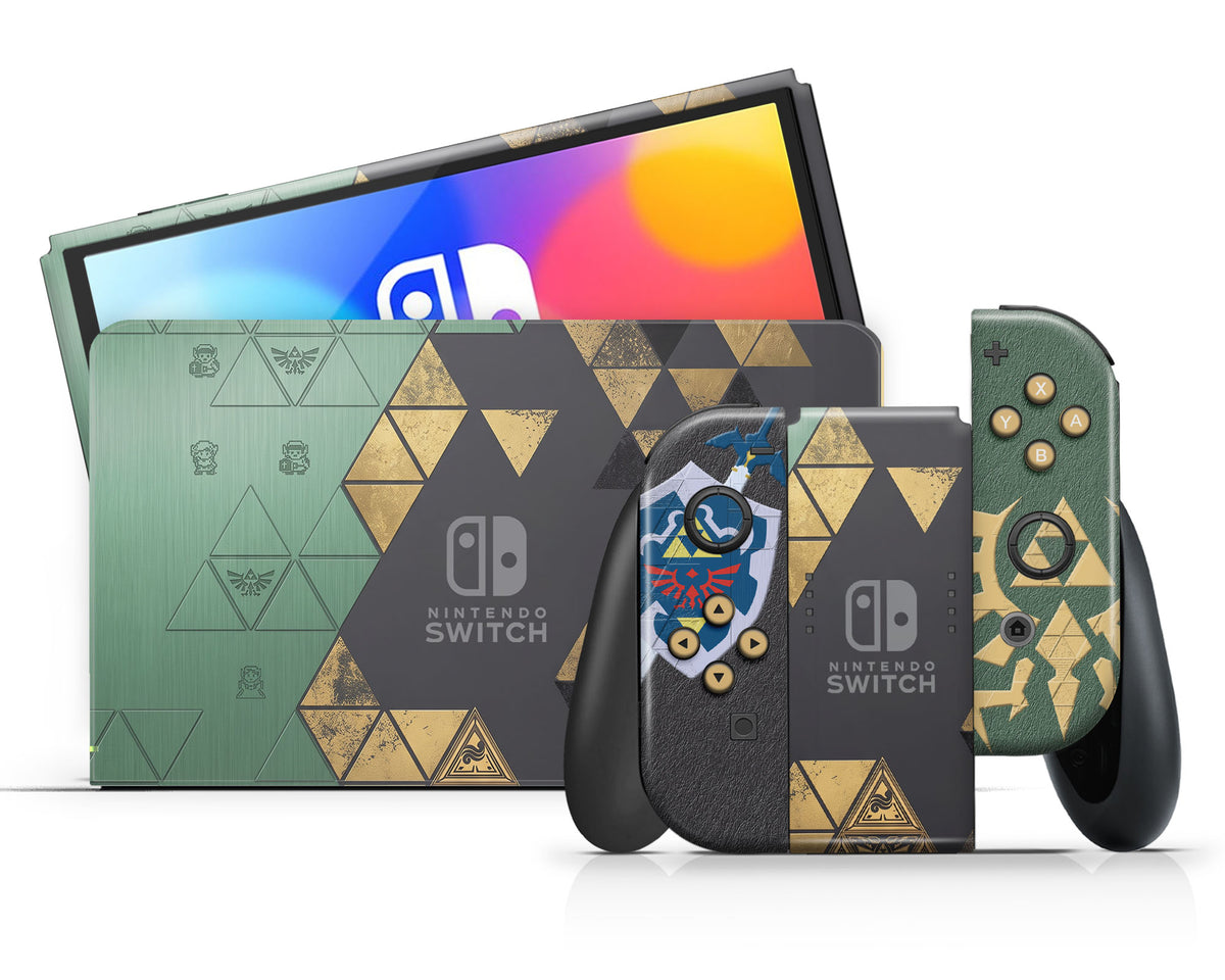 Lux Skins Nintendo Switch OLED Legend of Zelda Full Set Skins - Pop culture Zelda Skin