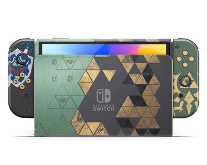 Lux Skins Nintendo Switch OLED Legend of Zelda Full Set +Tempered Glass Skins - Pop culture Zelda Skin